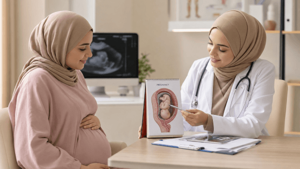 حرکت جنین فقط در یک طرف شکم